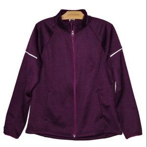 Danskin Now Athletic Zipper Jacket Plum Purple Women Size Medium 8 10